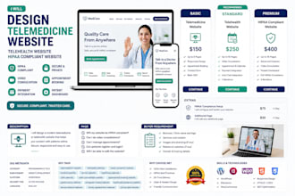 design telemedicine website telehealth website hippa complaint website