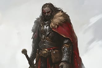 do your dnd character art, dungeons and dragons, fantasy horror character design