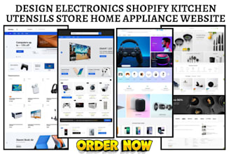 design electronics shopify kitchen utensils gadgets store home appliance website