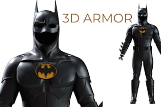 design 3d armor model 3d mask helmet with stl file for cosplay props 3d printing