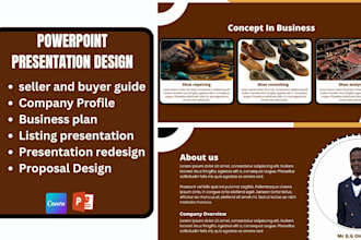 design, redesign powerpoint animated presentation, seller, buyer guide,business