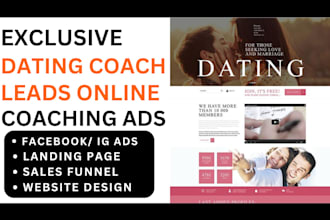 generate online coaching leads dating coaching landing page life coach website
