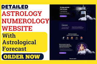develop astrology website spiritual website tarot reading numerology website