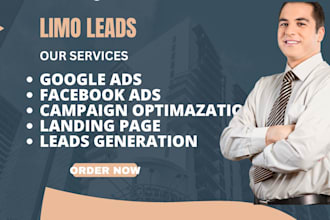 generate highly profitable limo leads via facebook ads intagram ads google ads