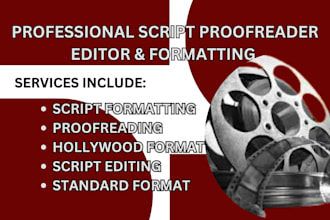 hollywood script format film script editing industry standard format proofreader