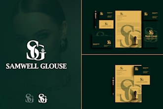 design luxury jewelry modern minimalist monogram clothing business logo