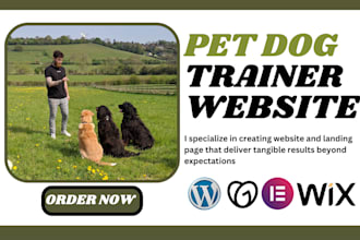 design professional pet sitting, pet training website dog walking website