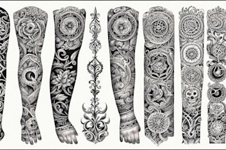 create attractive realism and full sleeve tattoo designs