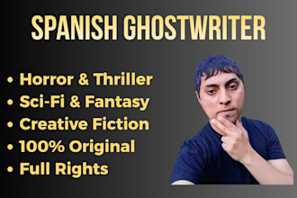 your spanish ghostwriter fiction book writer or scifi author