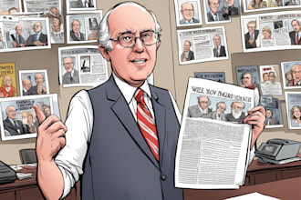 create professional editorial and political cartoon
