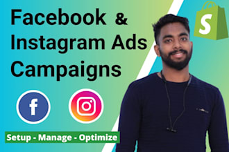 create facebook ads and instagram ads, fb advertising, marketing, shopify fb ads