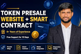 develop a token presale website with smart contract integration