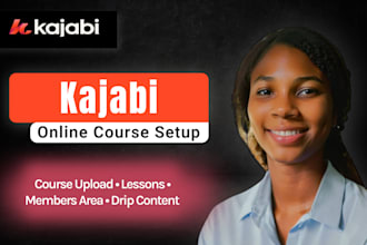 setup expert kajabi online course upload, membership area landing page community