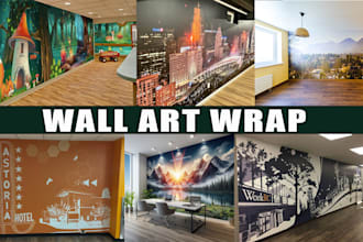 create wall art, canvas, mural, decal, custom doodle and graffiti design for you