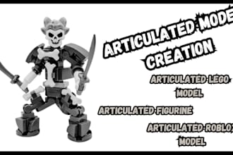 sculpt 3d lego model, lego articulated model, 3d bjd toy, bjd model, 3d figurine