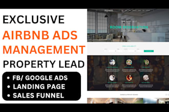 generate airbnb leads hotel booking landing page property management meta ads