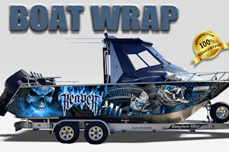 design custom boat, car, van, and vehicle wraps with a professional touch