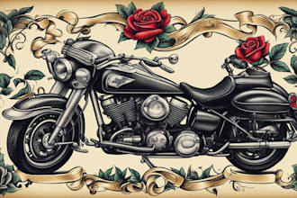 custom drawing your traditional or old school tattoo design