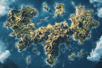 create a high quality fantasy map