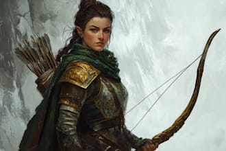 draw a amazing d and d character for you