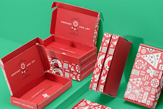 design premium mailer box and product label for boutique brands
