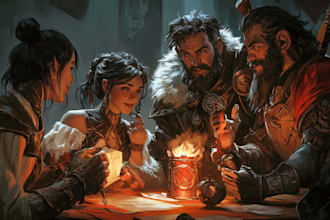 draw your dnd character or party art