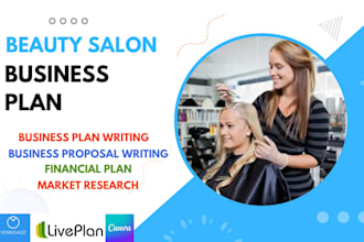 write a thorough beauty salon business plan for salon business startups