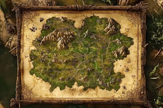 make a high quality digital fantasy map