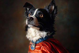 create royal pet portrait in high quality