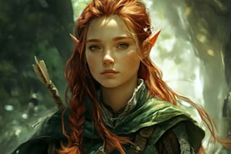 paint a character art, fantasy illustration, oc digital art