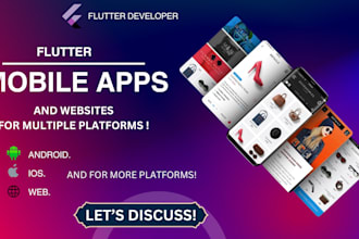 flutter developer for android ios mobile app and web development firebase API