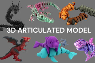 sculpt 3d bjd 3d articulated model 3d toy design 3d doll for 3d printing