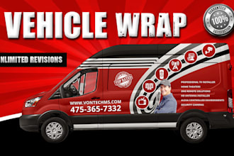 do professional vehicle wrap design, van wrap, itasha wrap and car wrap design