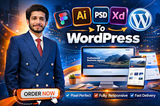 convert figma to wordpress, PSD to wordpress, figma to elementor