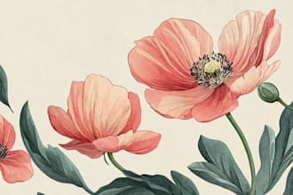 design a watercolor botanical illustration