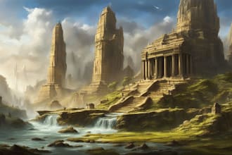 fantasy landscape art concept lost civilizations