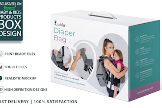 baby, kids products box packaging, baby toy box design