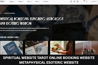 do spiritual website tarot reading booking website metaphysical esoteric website