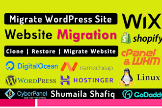 migrate wordpress website, move wordpress, or clone website