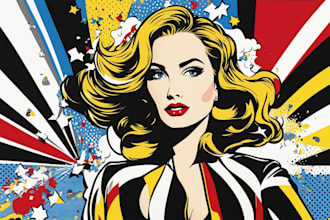 draw pop art or roy lichtenstein style
