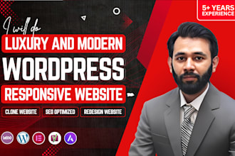 create luxury wordpress website design and development, website builder