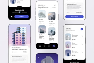 build real estate app, hotel app, logistic app, house rent app, property app