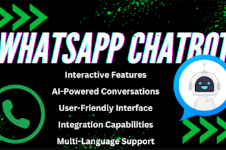 develop  whatsapp reply chatbot, messenger bot, ai friendly powered conservation
