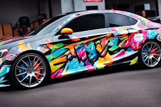 design awesome car, van, vehicle wrap design and vehicle stickers