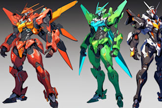 making anime, mecha, pop art ,fan art and original character