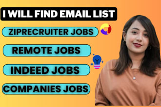 collect recruitment leads b2b leads from indeed, linkedin,HR email