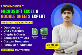 do custom excel spreadsheet,googlesheets,macros and template