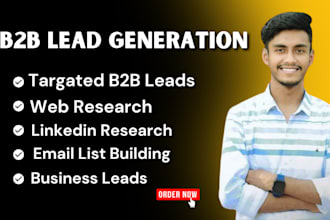 do b2b lead generation, linkedin lead generation and build a prospect email list