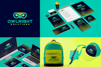do modern logo design, branding, brand kit, or brand style guidelines