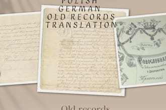 do your old polish, german, and russian document transcript and translation